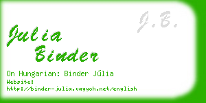 julia binder business card