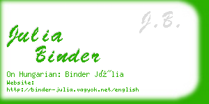 julia binder business card